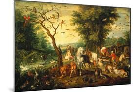 Noah Guiding the Animals onto the Ark-Jan Brueghel the Elder-Mounted Giclee Print