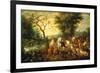 Noah Guiding the Animals onto the Ark-Jan Brueghel the Elder-Framed Giclee Print