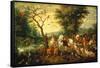 Noah Guiding the Animals onto the Ark-Jan Brueghel the Elder-Framed Stretched Canvas