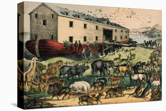 Noah's Ark, 1874–78-N. and Ives, J.M. Currier-Stretched Canvas