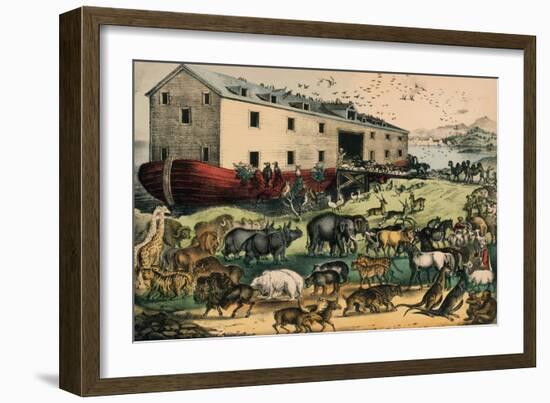 Noah's Ark, 1874–78-N. and Ives, J.M. Currier-Framed Giclee Print