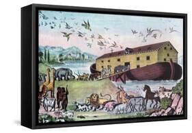 Noah's Ark, 19th Century-Nathaniel Currier-Framed Stretched Canvas