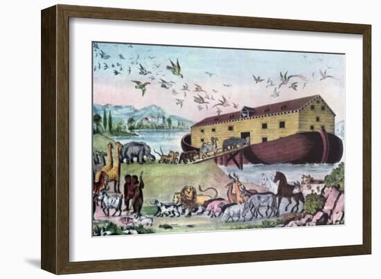 Noah's Ark, 19th Century-Nathaniel Currier-Framed Giclee Print