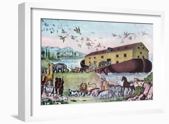 Noah's Ark, 19th Century-Nathaniel Currier-Framed Giclee Print