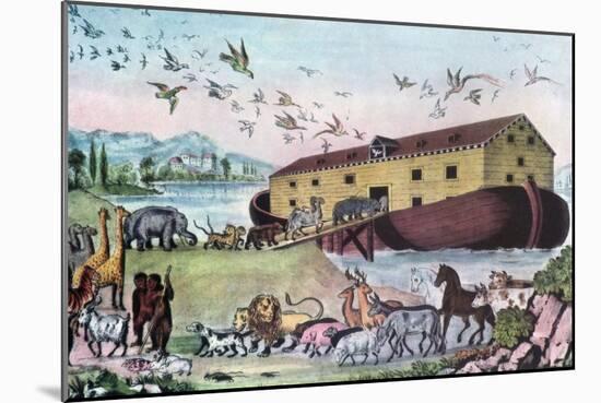 Noah's Ark, 19th Century-Nathaniel Currier-Mounted Giclee Print