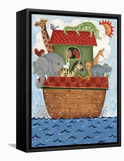 Noah's Ark 2-Beverly Johnston-Framed Stretched Canvas