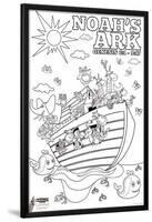 Noah's Ark Coloring-null-Lamina Framed Poster