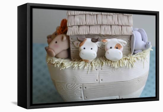 Noah's Ark Cows Close Up-null-Framed Stretched Canvas