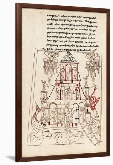 Noah's Ark in the Form of a Viking Ship with Dragon Prow, 10th Century-null-Framed Giclee Print