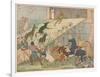 Noah's Ark, Noah's Sons Encourage the Animal Couples to Board the Ark-E. Boyd Smith-Framed Art Print