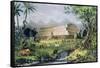 Noah's Ark, Pub. by Currier and Ives, New York-Napoleon Sarony-Framed Stretched Canvas