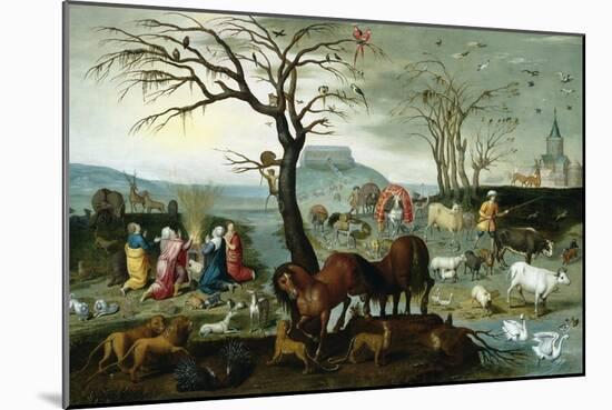 Noah's Ark-The Animals Leave the Ark-Jacob Bouttats-Mounted Giclee Print