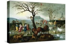 Noah's Ark-The Animals Leave the Ark-Jacob Bouttats-Stretched Canvas