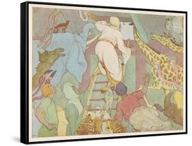 Noah's Ark, The Ark's Passengers Have Their First Sight of Land-E. Boyd Smith-Framed Stretched Canvas