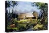 Noah's Ark-Currier & Ives-Stretched Canvas