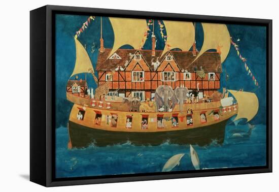 Noah's Ark-Linda Benton-Framed Stretched Canvas