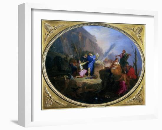 Noah's Sacrifice, C1688-1736-Nicolas Bertin-Framed Giclee Print