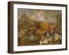 Noah's Sacrifice on Leaving the Ark (Oil on Canvas)-Italian School-Framed Giclee Print