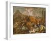 Noah's Sacrifice on Leaving the Ark (Oil on Canvas)-Italian School-Framed Giclee Print