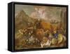 Noah's Sacrifice on Leaving the Ark (Oil on Canvas)-Italian School-Framed Stretched Canvas