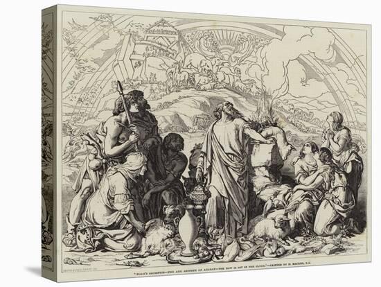 Noah's Sacrifice, the Ark Resteth on Ararat, the Bow Is Set in the Cloud-Daniel Maclise-Stretched Canvas