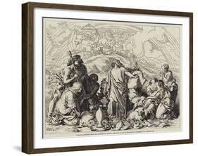 Noah's Sacrifice, the Ark Resteth on Ararat, the Bow Is Set in the Cloud-Daniel Maclise-Framed Giclee Print