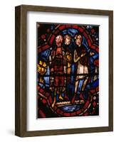 Noah's Sons, Wife and Daughters-In-Law Watch the Building of the Ark, from the Noah Window-null-Framed Giclee Print