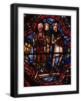 Noah's Sons, Wife and Daughters-In-Law Watch the Building of the Ark, from the Noah Window-null-Framed Giclee Print