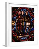 Noah's Sons, Wife and Daughters-In-Law Watch the Building of the Ark, from the Noah Window-null-Framed Giclee Print