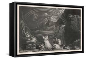 Noah Sacrifices to God as the Storm-Clouds Gather-John Martin-Framed Stretched Canvas