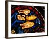 Noah Sends the Dove to See Whether the Waters Recede, from the Noah Window, 13th Century-null-Framed Giclee Print