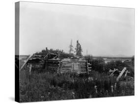 Noatak Home-Edward S. Curtis-Stretched Canvas
