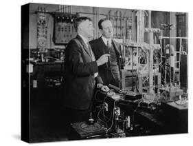 Nobel Prize Winners Irving Langmuir (Left) with Guglielmo Marconi, Ca. 1920-null-Stretched Canvas