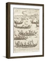 Nobility Hunting Fowl in the Venetian Lagoon in Winter, 1610-Giacomo Franco-Framed Giclee Print