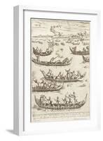 Nobility Hunting Fowl in the Venetian Lagoon in Winter, 1610-Giacomo Franco-Framed Giclee Print