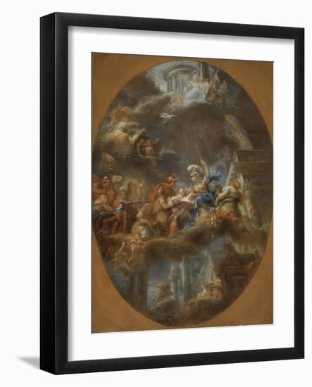 Nobility Offering the Imperial Russian Children to Minerva, c.1795-Gabriel Francois Doyen-Framed Giclee Print