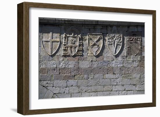 Noble Coats of Arms, Palazzo Dei Priori-null-Framed Giclee Print