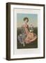 Noble Girl Sitting with a Falcon on Her Arm-null-Framed Giclee Print