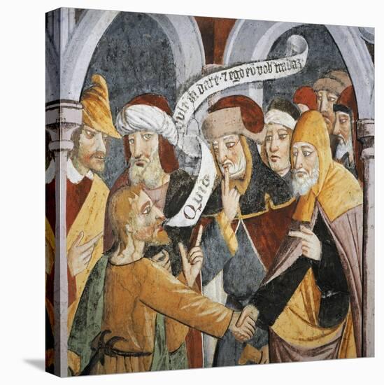 Noble People Wearing Medieval Clothes-Giovanni Canavesio-Stretched Canvas