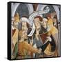 Noble People Wearing Medieval Clothes-Giovanni Canavesio-Framed Stretched Canvas