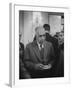 Noble Prize Winner Niels Bohr Concentrating on Something Afar While Holding a Drink in His Hands-null-Framed Premium Photographic Print