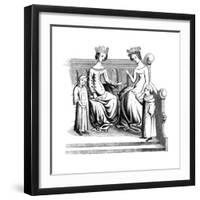 Noble Women and Children, 14th Century-null-Framed Giclee Print