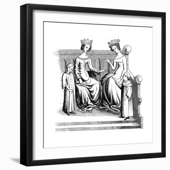 Noble Women and Children, 14th Century-null-Framed Giclee Print