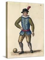 Nobleman Playing Football-Jan van Grevenbroeck-Stretched Canvas
