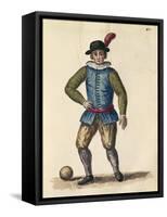 Nobleman Playing Football-Jan van Grevenbroeck-Framed Stretched Canvas