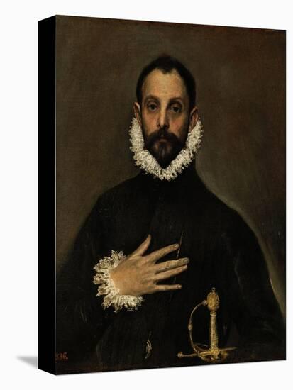 Nobleman with His Hand on His Chest, C. 1580-El Greco-Stretched Canvas