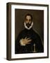 Nobleman with His Hand on His Chest, C. 1580-El Greco-Framed Giclee Print