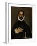 Nobleman with His Hand on His Chest, C. 1580-El Greco-Framed Giclee Print