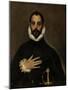 Nobleman with His Hand on His Chest, C. 1580-El Greco-Mounted Giclee Print