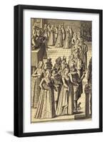 Nobles at a Reception by Giacomo Franco), 1610-null-Framed Giclee Print